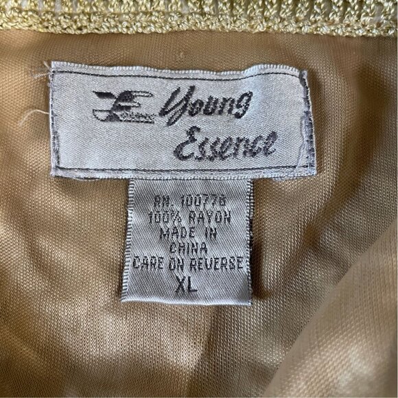 Boho Crochet Midi Skirt Floral Lace Cottagecore Festival Young Essence XL - Picture 3 of 8